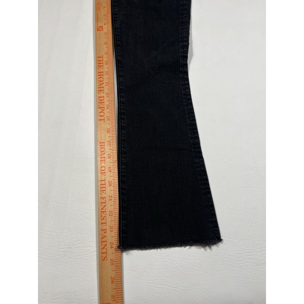 Mother Lil Hustler Ankle Fray Jeans Womens 24 Black Denim Not Guilty Frayed Hem - Picture 8 of 10